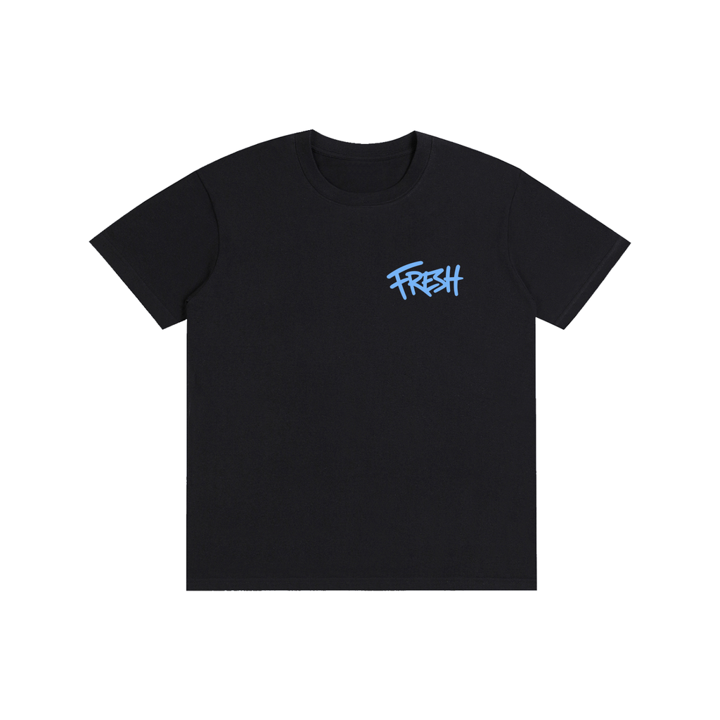 Black and Blue Fresh Cotton T-Shirt