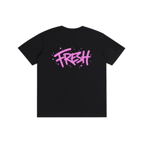 Black and Pink Fresh Cotton T-Shirt