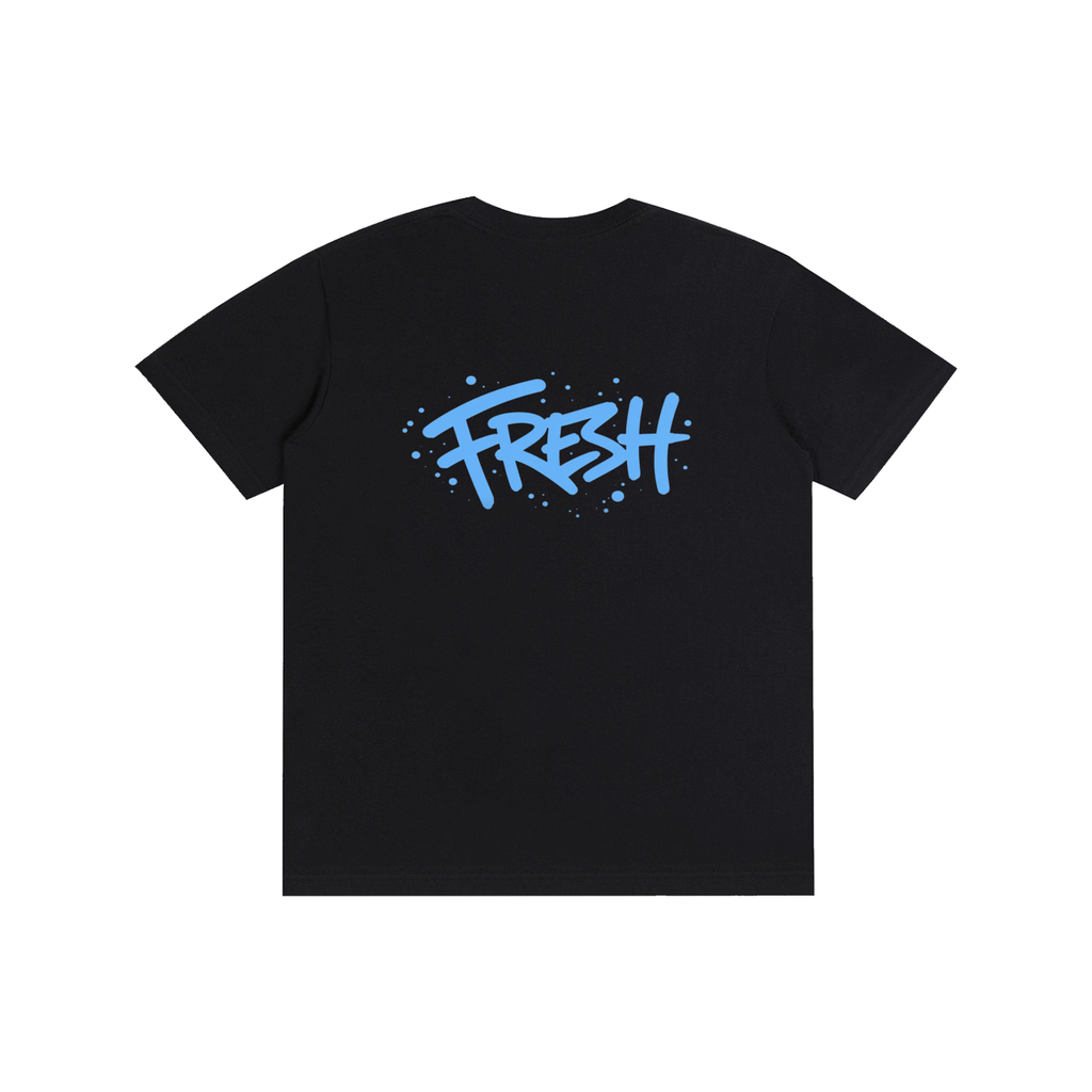Black and Blue Fresh Cotton T-Shirt